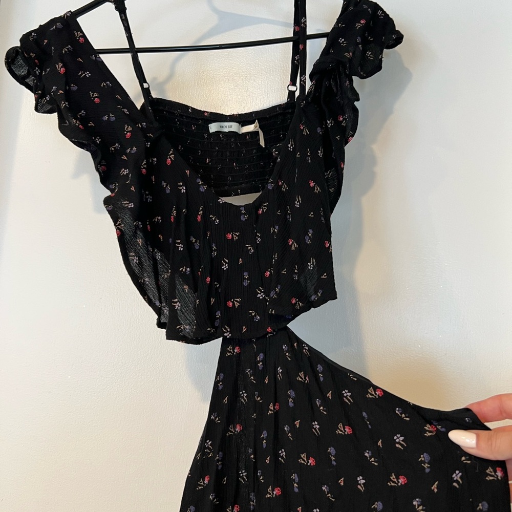 Floral cut out jumpsuit